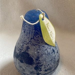 Vance Kitira Ivory Timber Pear Shaped Candle Handcrafted New W/Tag Holiday